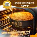 HIWARE 8 Inch Non-stick Springform Pan with Removable Bottom - Leakproof Cheesecake Pan