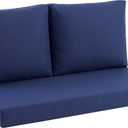 Outdoor Loveseat Cushion Set, 46" x 26" Loveseat Cushions for Outdoor Furniture, Waterproof & Fade-Resistant Patio Furniture Cushions, Deep Seat Cushion for Bench, Swing and Couch, Navy Blue