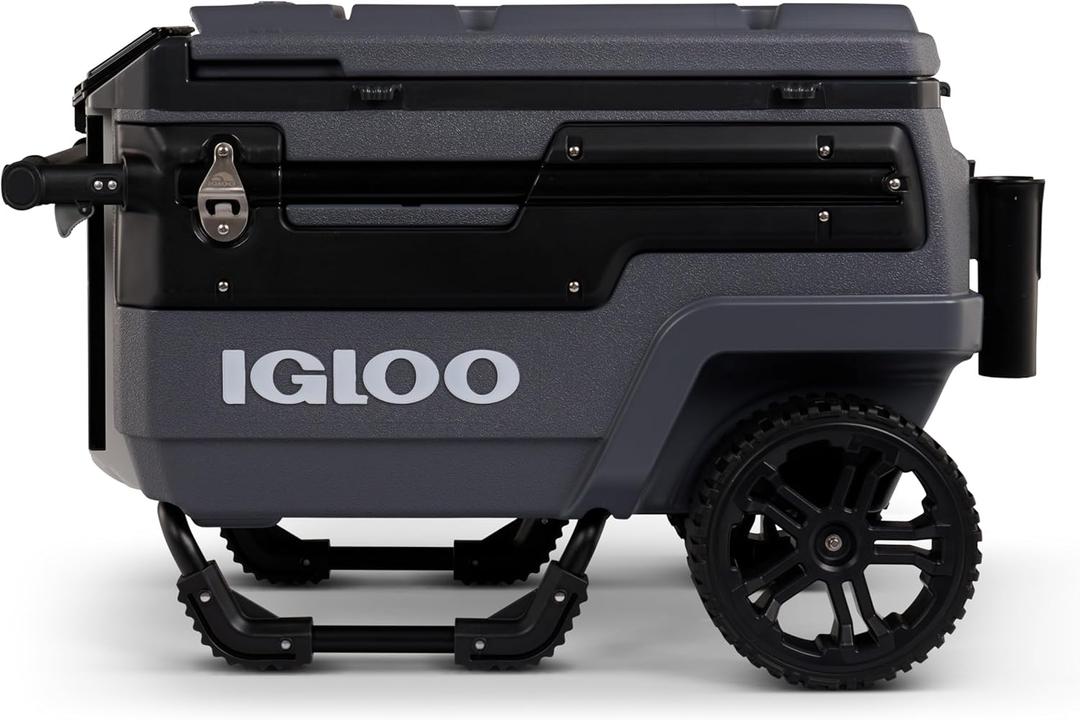 Igloo Trailmate Journey 70Qt Wheeled Cooler | Insulated Hard Shell Ice Chest (Carbonite)