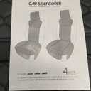 Elantrip 2PCs Front Car Seat Covers Leather Water Proof Seat Protector Universal fit for Most Cars SUVs and Trucks Black