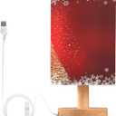 senya Table Lamp Bedside Lamps for Bedroom Nightstand Lamp with USB C Charging Ports and AC Outlet Sparkle Christmas Tree for Living Room Office Desk (multi 5)