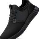 VILOCY Men's Slip On Casual Dress Shoes Hands Free Fashion Sneakers Mesh Tennis Walking Work Shoes Comfortable Breathable Lightweight Non Slip (11, All Black)