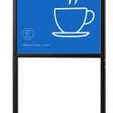 2 Pack 22 x 28 in Double-Sided Sign Holder Floor Stands, Black
