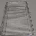 Isaac Jacobs Small Stackable Organizer Bin (10.75 x 6.5 x 2.4) w Hinged Lid Clear Storage Box Home Office School Fridge Bathroom Kitchen Pantry Container BPAFree Food Safe (Small Clear)
