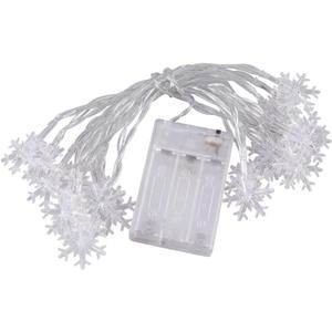 Ciieeo Snowflake Shape Led Lights String 10m 80 Lights Battery Operated Ideal for Christmas Wedding