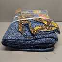 Yvooxny Queen Quilt Set Reversible Paisley Queen Size Quilted Bedspread Coverlet Set Country Farmhouse Cottage Quilted Bedding Set with Pillowcases for All Seasons, Queen Size, 98 * 90 Inches (Brown)