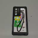 Lanhiem for Samsung Galaxy S22 Ultra Case, IP68 Waterproof Dustproof with Built-in Screen Protector, Heavy Duty Full Body Protective Phone Case for Samsung S22 Ultra 5G, Black/Clear