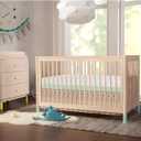 Dourxi Crib Mattress, Dual Sided Comfort Memory Foam Toddler Bed Mattress, Triple-Layer Breathable Premium Baby Mattress for Infant and Toddler w/Removable Outer Cover - White&Green