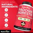 Nutrivein Premium Fadogia Agrestis and Tongkat Ali Supplement with Turkesterone - 1100 mg - 120 Caps - Synergistic Blend for Performance, Strength, & Recovery for Men & Women of All Ages