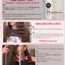 Mini Waver Hair Tool Crimper for Women Short Hair 0.4 inch Travel Double Barrel Small S Waver Ceramic Curling Iron (110-240V) Dual Voltage with 5 Temps, Anti-scalding for Dating, Daily (White)