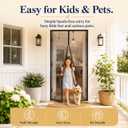 Magnetic Screen Door, Heavy Duty Mesh Door Curtain with Strong Full-Frame Magnets, Hands-Free Self Closing, Pet & Kid Friendly, Keeps Bugs Out, Easy Install for Sliding & Door Frames 58"x78"