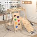 8-in-1 Indoor Playground, Indoor Jungle Gym for Toddlers, Kids Climbing Toys Indoor, Wooden Montessori Climber Playset with Swing, Slide, Monkey Bar, Wood Ladder, Climbing Net,Gymnastic Rings
