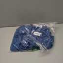 Women's Sexy 2 Piece Outfits Mesh See Through Deep V Neck Top and Long Pants Set Going Out Club Outfit (Medium, Blue)