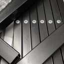 Expandable Barricade, Accordion Garden Yard Outdoor Indoor Portable Folding Security Dog Fence Gates Wall Mount, 200" Adjustable Metal Safety Barrier Gate with Casters, Black (Large)