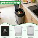 80 Counts 8 Gallon Trash Bag Drawstring Small Trash Bags, Thick Pre-separated Garbage Bags, Trash Bin Liners, Suitable for bathroom, kitchen, bedroom, office (Black)