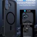 Magnetic for iPhone 16 Case,Upgraded [Full Camera Protection][Compatible with Magsafe][Military Grade Protection] Shockproof Slim Anti-Yellow Translucent Matte Phone Case for iPhone 16,Black