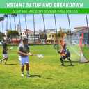 GoSports Regulation 6 ft x 6 ft Lacrosse Net - Steel Frame or Bow Style Frame - The Only Truly Portable Lacrosse Goal, Backyard Setup in Minutes