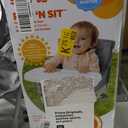 Bright Starts Pop N Sit Portable Booster Seat, 3-in-1 Floor Seat, Travel High Chair & Toddler Booster with Feeding Tray, Indoor/Outdoor, Grey, 6 Months3 Years