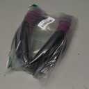 SEG Direct D Shaped Steering Wheel Cover for 14.5-15 inch Flat Bottom Wheels, Breathable Perforated Microfiber Leather, Anti-Slip Grip, Universal Fit for Cars & SUVs, Black and Dawn Purple