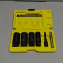 Topec 6PCS Deep Lug Nut Removal Tool, 1/2" Drive Lug Nut Extractor Set, 17,19,21,22MM Wheel Lock Removal Kit, Spark Plug Extractor Socket Set for Stripped, Rounded, Damaged Bolts & Studs