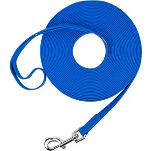 Waterproof Long Leash Durable Dog Recall Training Lead Great for Outdoor Hiking, Training, Yard, Beach and Swimming (Blue, 15ft)