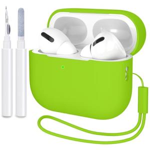 ATUAT for AirPods Pro 2nd Generation Case Cover(2022), Protective Soft Silicone Skin Accessories for Men Women Boys Girls for Apple AirPods Pro Gen 2, Front LED Visible-Light Green