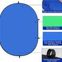 Kate Collapsible Pop-Up Backdrop for Self-Tape Auditions, Professional Headshots, Video Conferencing & Live Streaming - Portable Photography Background (5'x6.5' / 1.5x2m,Blue/Green