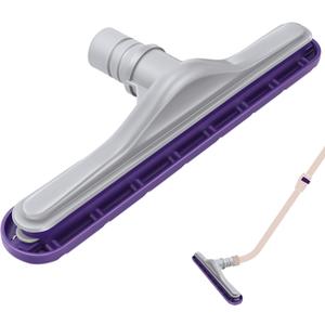 Replacement Floor Tool Compatible with ProTeam 101446 E-Z Glide Backpack Vacuums 10 QT & 6 QT, Upgraded 14" Hard Floor Tool Compatible with Commercial Cleaners(Nylon Brush,Purple Gray)