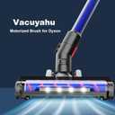 Updated Motorized Brush with Headlights for Dyson V6 Series DC59 DC62 Vacuum Cleaners,Two Rollers Replacement Head of Soft & PP Bristles Roller, Motorhead Attachment for Wood Floor, Carpet Cleaning