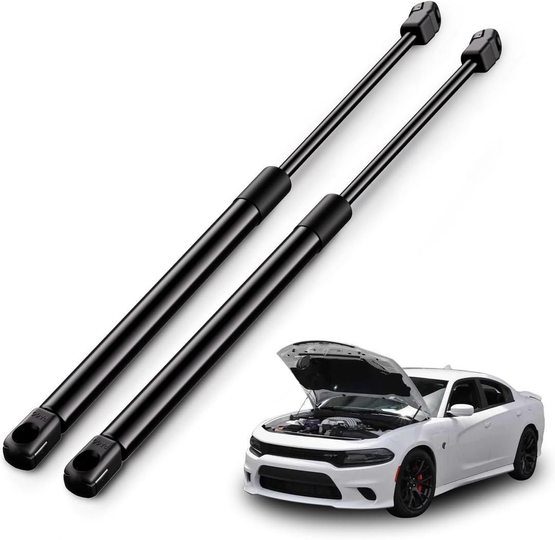 ARANA Hood Struts Lift Support for 2011-2020 Dodge Charger Sedan with Aluminum Hood, Front Hood Replacement Shocks Fits 2011-2022 Chrysler 300 with Aluminum Hood, 2 Pcs (Extended Cylinder Version)
