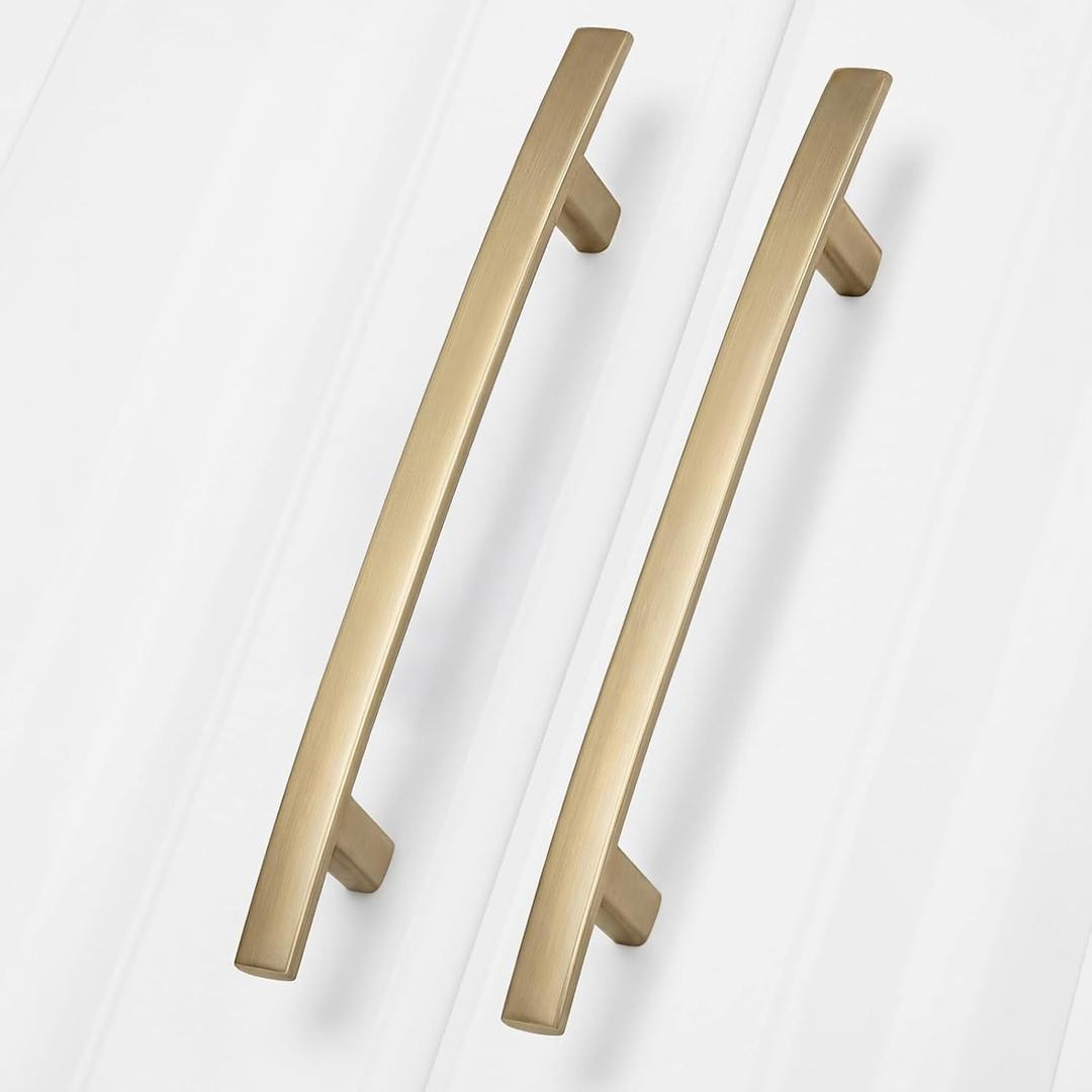 homdiy 20 Pack 6-1/4" Solid Heavy-Duty Zinc Alloy Cabinet Handles, Champagne Bronze Cabinet Pulls, Arch Drawer Pulls Modern Hardware for Kitchen Bathroom Cupboard