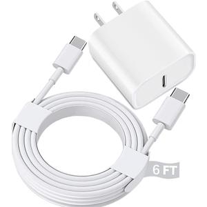 USB C Fast Charger for iPad Pro 13/12.9/11 in 2025/2024/2022/2021/2020/2018,iPad 10/11th(A16),iPad Air 4th/5th,iPad mini 6/7th,iPad Charger Fast Charging Wall Charger Block with 6FT USB C to C Cable
