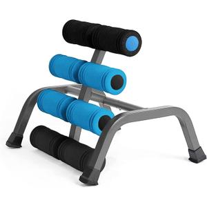 Foldable Back Extension Machine Home Gym Sit Up Machine for Glute & Ab Workouts Squat Machine for Home Gym Back Exercise for Lower Back Training with Resistance Bands
