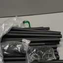 Furologee Clothes Racks for Hanging Clothes, Portable Rolling Garment Rack, Sturdy Metal Freestanding Cloths Racks with Wheels, Double Rods Wardrobe Rack for Bedroom Laundry Living Room (Black)