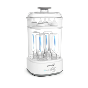 GROWNSY Bottle Sterilizer and Dryer, Compact Electric Steam Baby Bottle Sterilizer (Esterilizador de Biberones), Bottle Sanitizer for Baby Bottles, Pacifiers, Pump Parts