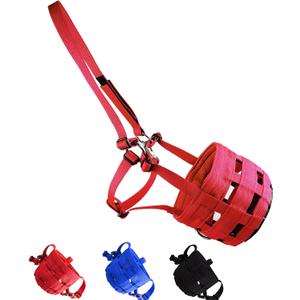 Horse Grazing Muzzle, Comfort Wear Grazing Muzzle for Horses Equine Muzzle (Large, RED)