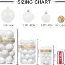 KI Store White Christmas Ball Ornaments, 20pcs 3.15-Inch, for Xmas Trees and Holiday Decor - Hooks Included