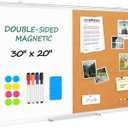 Double Sided Magnetic White Board Cork Board Combo for Wall