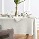 Solino Home Light Flax Tablecloth 70 x 70 Inch - 100% Pure Linen Square Tablecloth - Machine Washable Table Cloth for Spring, Summer - Sonoma (70" x 70" (Square))