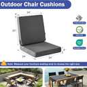 IPYNBAP Outdoor Cushions, Outdoor Chair Cushions 24x24x4 Inch, Cushions for Outdoor Furniture with Removable Cover, Waterproof & Fade Resistant Outdoor Seat Cushions for Patio, Lawn, Dark Grey