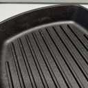 Lodge Square Cast Iron Grill Pan 10.5 Inches - Pre-Seasoned Square Skillet - Ridged Burger Grill Pan - Even Heat Distribution - PFAS-Free Non-Toxic Cookware
