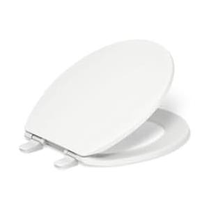 Kohler 20111-0 Brevia Round Toilet Seat, with Grip-Tight Bumpers, Quiet-Close Seat, Quick-Attach Hardware, White