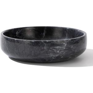 6.7" Large Decorative Bowl, Natural Marble Decorative Bowls for Home Decor, Key Bowl, Candy Bowl, Smudge Bowl, Coffee Tables Centerpiece (Natural Black)