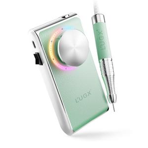 L'UGX Professional Nail Drill 30000RPM, Cordless Rechargeable Electric Nail File for Acrylic Nails Gel Polishing, Efile Nail Kit for Manicure Pedicure, Low Noise Low Vibration, 7Pcs Drill Bits, Green