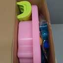 Pupu Pig Water Table Play Sink Toys for Toddlers, Kids Play Kitchen Sink with Running Water, 360 Electric Faucet, Floating Fishing Game, Sensory Water Table Toys for Boys Girls Summer Gifts - Pink