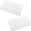 8 Slot Eyeshadow Makeup Palette Organizer, Acrylic Desk Organizer for Sorting Mail, Bill Money Organizer for Cash Envelope, Cash Tray for Cash Stuffing, Use in Home&Office - Clear - 2 Pack