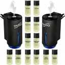 2 Smart Car Air Freshener Diffusers Rechargeable Auto Scent Device Set with 12 Refills Anti-Leak System, 3 Spray Modes & Motion Sensor Auto On/Off