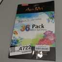 Aen Art Glitter Gel Pens for Adult Coloring Books, 36 Colors Gel Marker Set Colored Pen with 40% More Ink for Kids Drawing, Doodling, Crafts and Taking Note