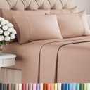 Queen 6 Piece Sheet Set - Comfy Breathable & Cooling - Ultra Soft Hotel Luxury Bedding Set w/ 8-16 Inch Deep Pockets - 1 Flat & 1 Fitted Sheet & 4 Pillowcases - Cozy, Wrinkle Free & Easy Care - Mauve