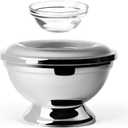 MARKY'S Glass and Metal Caviar Server Set - Single Serving  Premium Roe Chiller